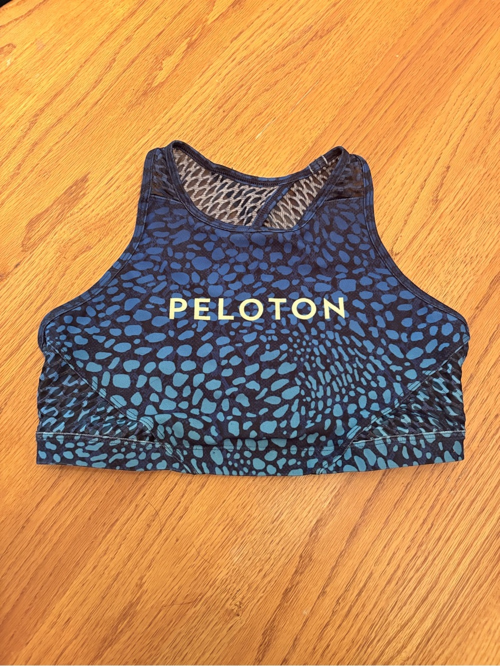 Peloton x WITH Wild Kite High Neck Sports Bra 2.0 - Blue Mesh